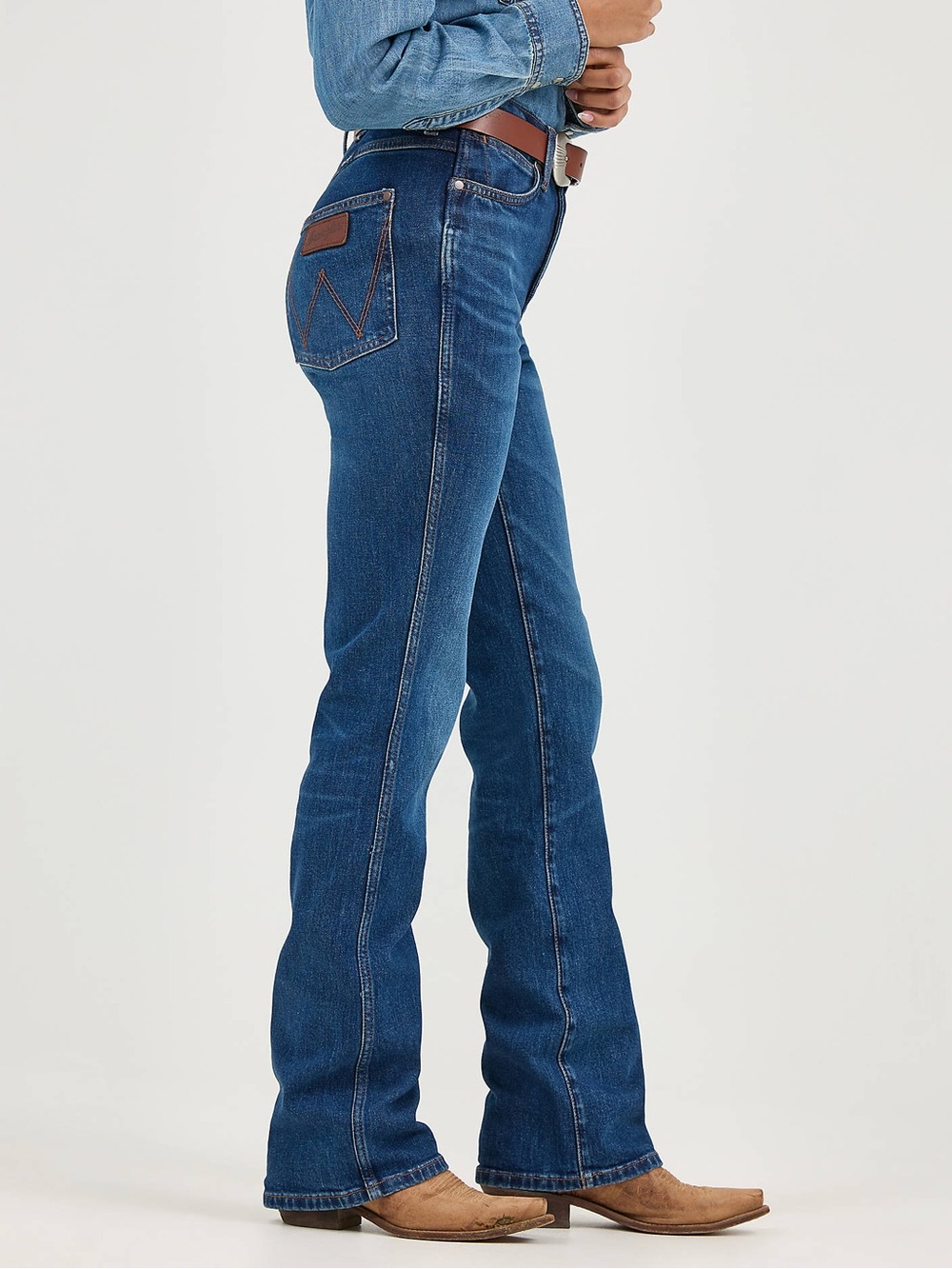 Wrangler Retro Bailey High Rise Boot Cut Blue Denim Jeans Women SZ 28 - Picture 4 of 15